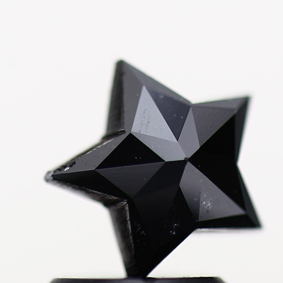 Star Cut Black Loose Diamond [7.15 MM] Natural Diamond For Engagement Ring 0.93 Carat