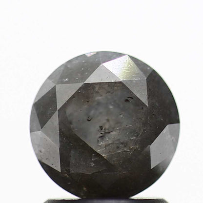 1.40 Carat Salt and Pepper Gray Round Brilliant Cut Natural Loose Diamond