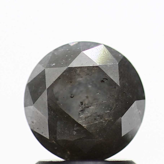 1.40 Carat Salt and Pepper Gray Round Brilliant Cut Natural Loose Diamond