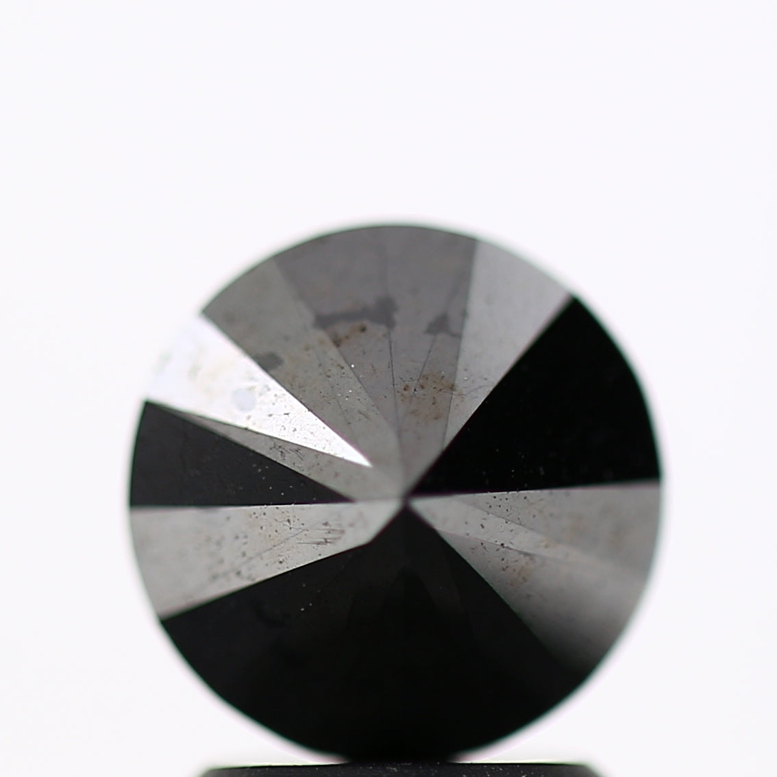 1.88 Carat Fancy Black Round Brilliant Cut Natural Loose Diamond