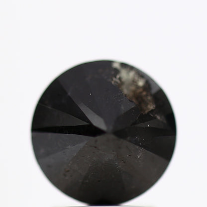 2.30 Carat Fancy Black Round Shape Brilliant Cut Natural Loose Diamond