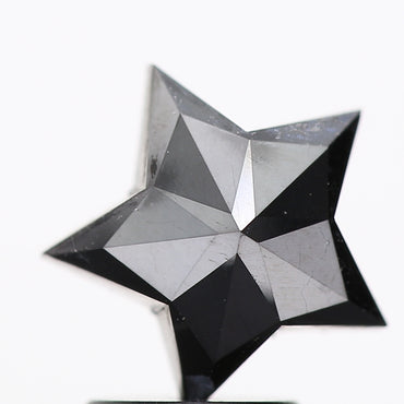 1.85 Ct Natural Black Star Cut Loose Diamond for Jewelery