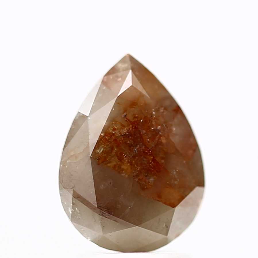 Salt and Pepper Diamond Fancy Brown Color 2.24 CT 10.20 x 7.60 x 4.90 MM Pear Cut Diamond! Natural Loose Diamond ! Christmas Gift for Her
