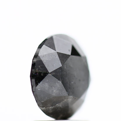 2.91 Carat Fancy Black Round Shape Brilliant Cut Natural Loose Diamond