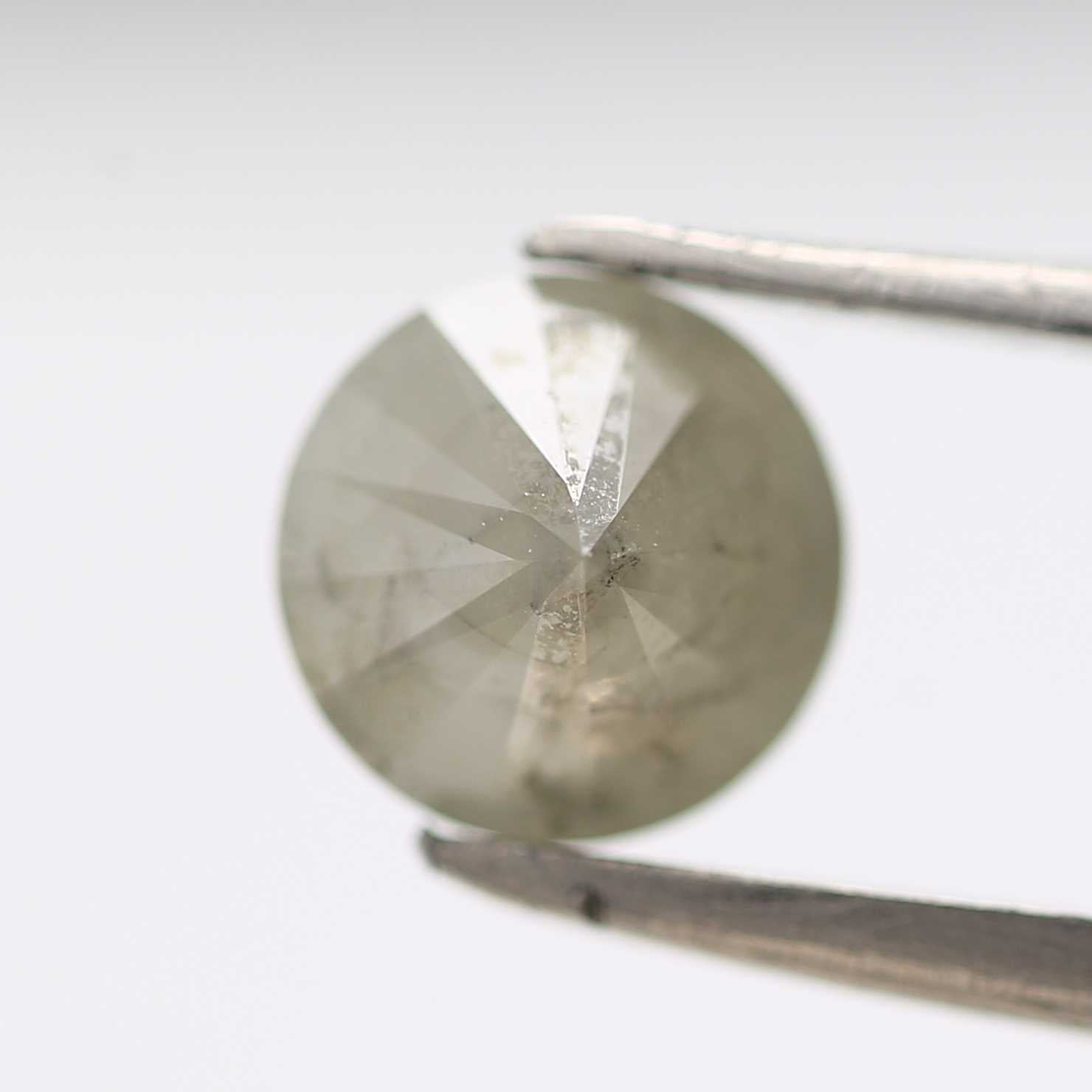1.19 Carat Salt and Pepper Gray Round Brilliant Cut Natural Loose Diamond