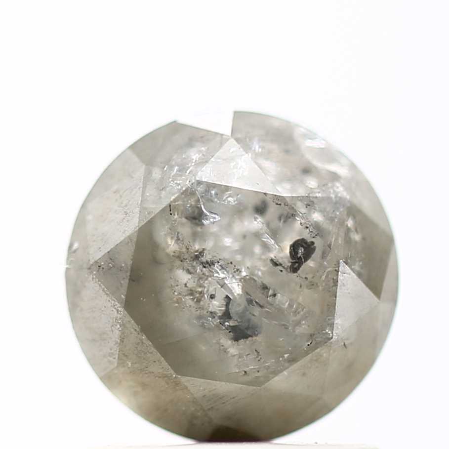 1.24 Carat Salt and Pepper Diamond Fancy Round Brilliant Cut Natural Loose Diamond