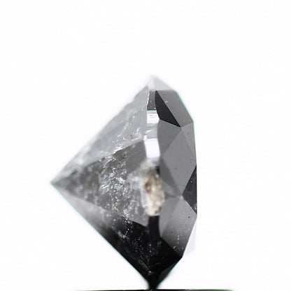 1.71 Carat Fancy Black Round Shape Brilliant Cut Natural Loose Diamond