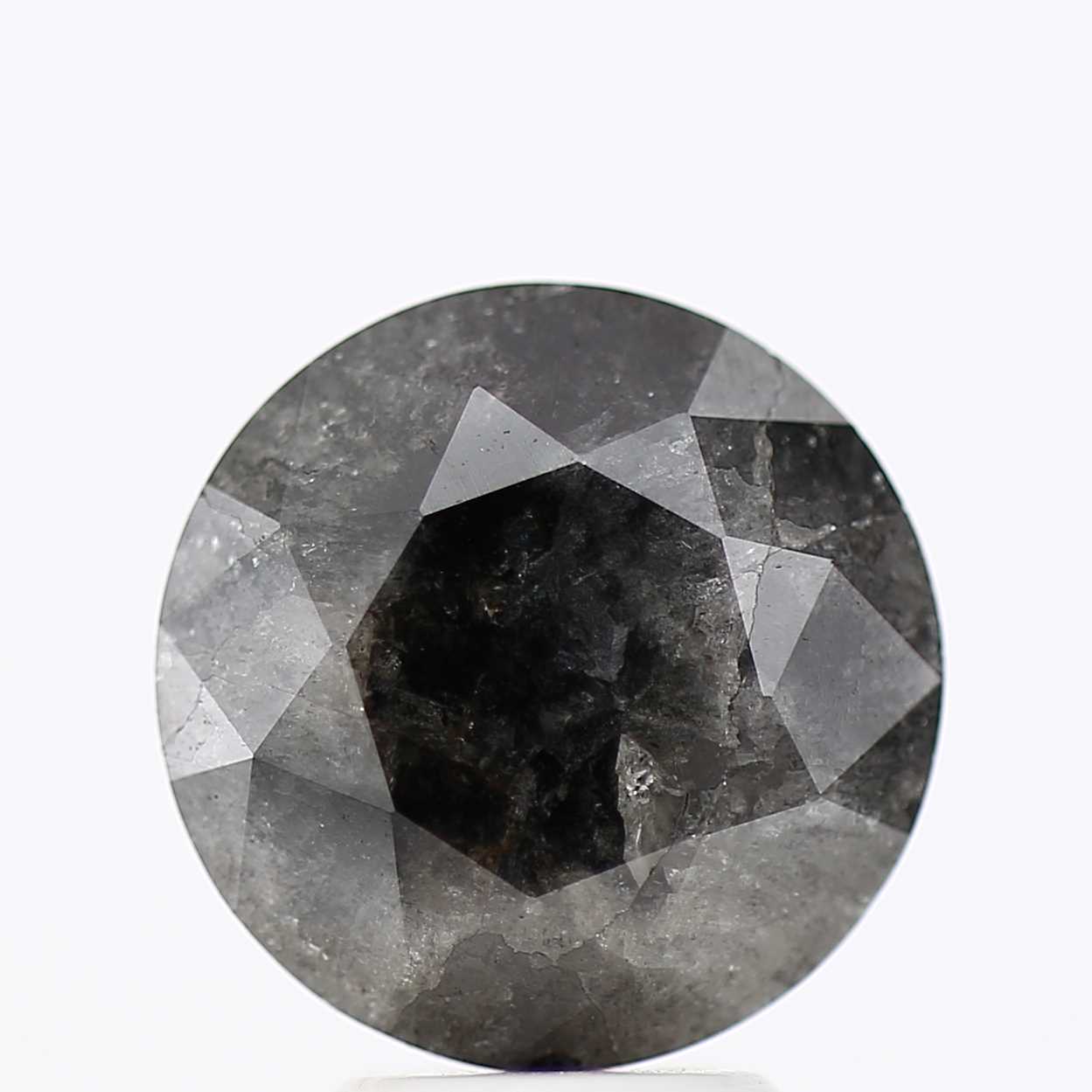 3.82 Carat Fancy Gray Round Shape Brilliant Cut Natural Loose Diamond