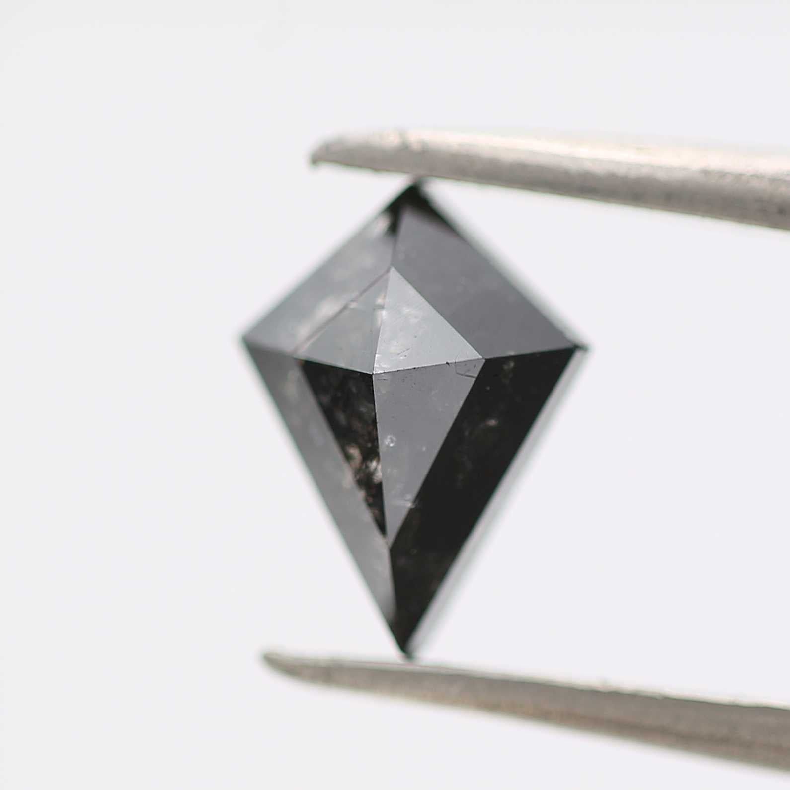 salt and pepper diamond ! 0.74 Ct 8.05 X 6.02 X 2.70 MM natural gray shield loose diamond for engagement ring for her