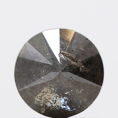 1.07 Carat Fancy Black Round Shape Brilliant Cut Natural Loose Diamond