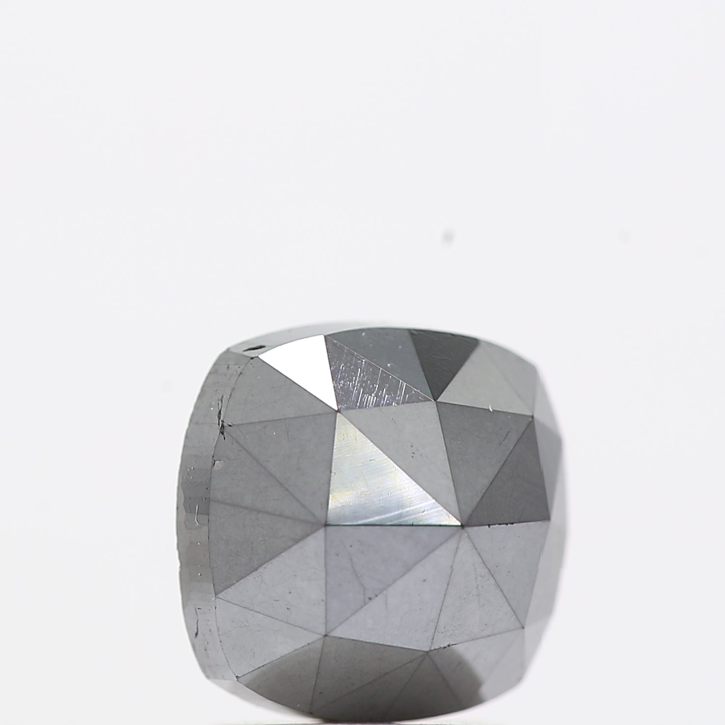 2.29 Ct Natural Black Cushion Single Cut Loose Diamond for Jewelery