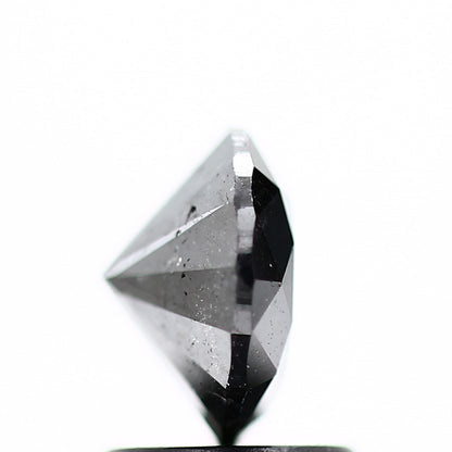 1.31 Carat Fancy Black Round Shape Brilliant Cut Natural Loose Diamond