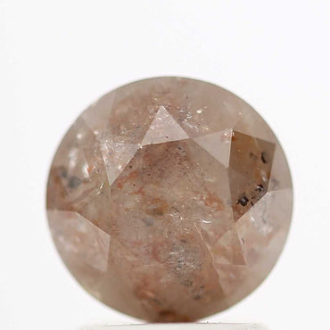 1.89 Carat Fancy Peach Gray Round Brilliant Cut Natural Loose Diamond