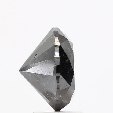 3.75 Carat Fancy Black Round Cut Natural Loose Diamond