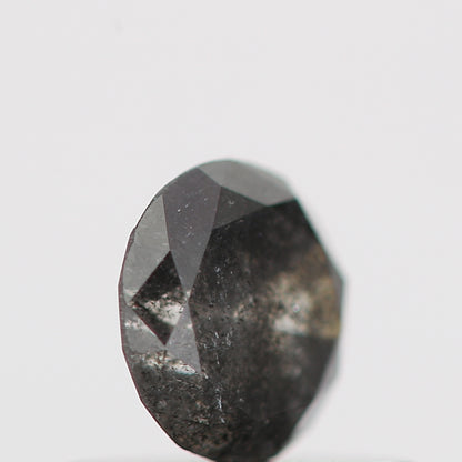 0.37 Carat Black Salt and Pepper Round Brilliant Cut Natural Loose Diamond