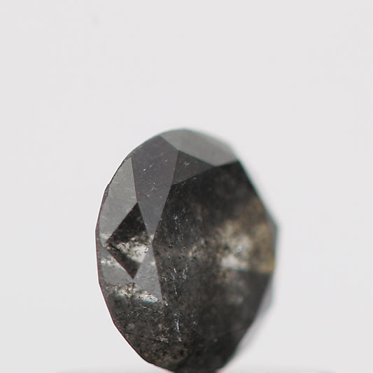 0.37 Carat Black Salt and Pepper Round Brilliant Cut Natural Loose Diamond