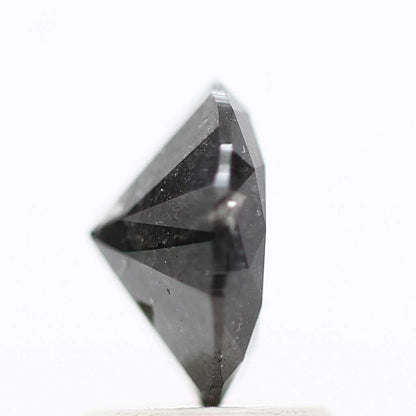 Salt And Pepper Diamond Fancy Gray Color 1.47 CT 7.50 x 4.00 MM Round Brilliant Cut Diamond ! Natural Loose Diamond ! Christmas Gift for Her