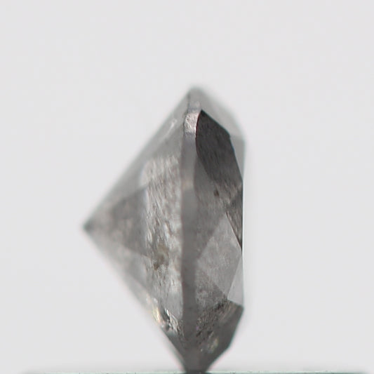 0.34 Carat Salt and Pepper Gray Round Brilliant Cut Natural Loose Diamond