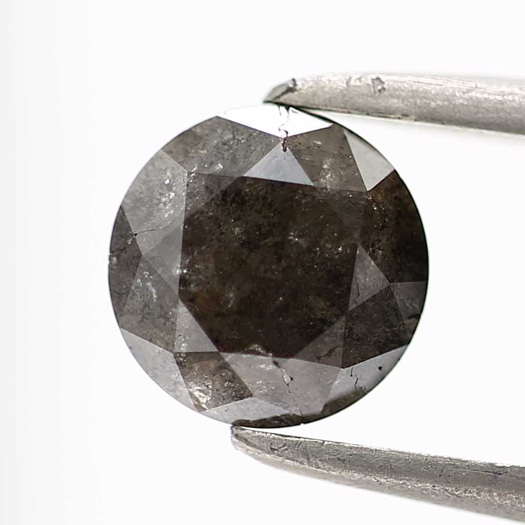 0.72 Carat Fancy Gray Round Shape Brilliant Cut Natural Loose Diamond