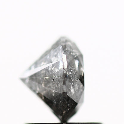 Salt and Pepper Diamond Fancy Gray Color 1.08 CT 6.10 x 4.54 MM Round Brilliant Cut Diamond! Natural Loose Diamond ! Christmas Gift for Her