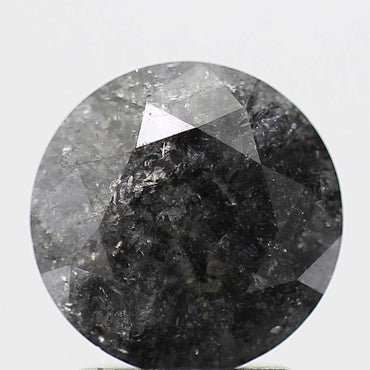 2.02 Carat Fancy Black Gray Round Shape Brilliant Cut Natural Loose Diamond