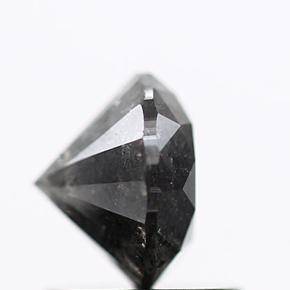 1.16 Carat Salt and Pepper Diamond Black Round Brilliant Cut Natural Loose Diamond