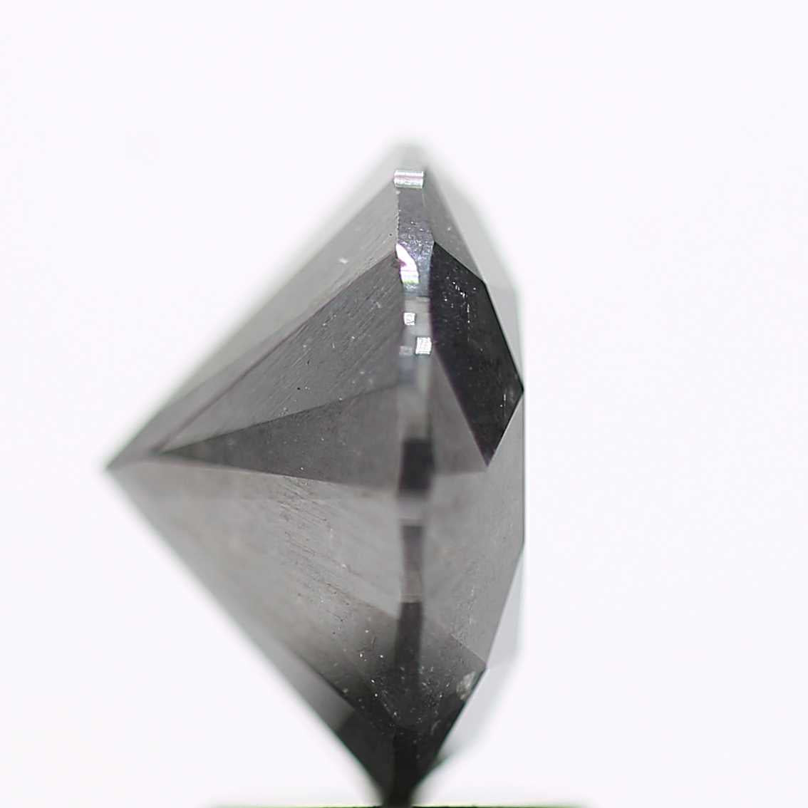 3.57 Carat Gray Salt and Pepper Round Brilliant Cut Natural Loose Diamond