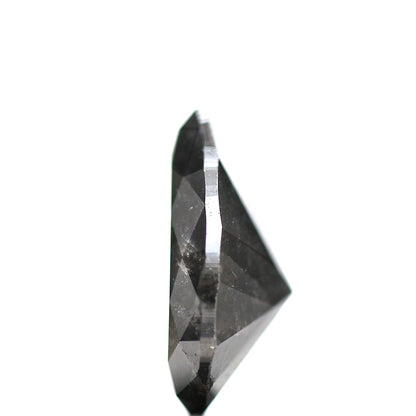 4.44 ct Salt And Pepper Pear Full Cut Diamond Black Color 13.40 mm