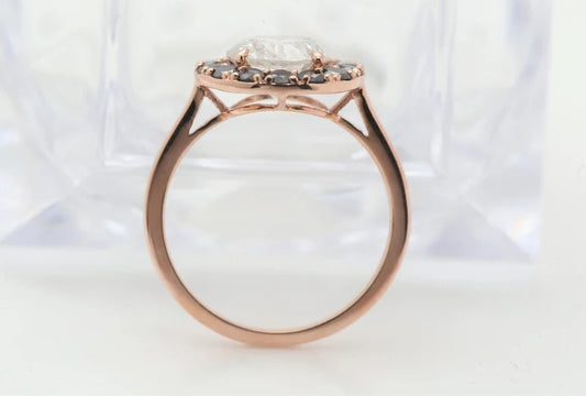 3.31 Ct White Round Engagement Diamond Ring, 14K Gold Ring, White Round Diamond Wedding Ring, Gift For Her