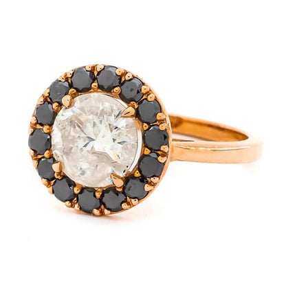 3.31 Ct White Round Engagement Diamond Ring, 14K Gold Ring, White Round Diamond Wedding Ring, Gift For Her