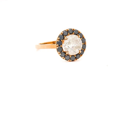 3.31 Ct White Round Engagement Diamond Ring, 14K Gold Ring, White Round Diamond Wedding Ring, Gift For Her
