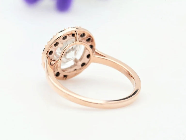 3.31 Ct White Round Engagement Diamond Ring, 14K Gold Ring, White Round Diamond Wedding Ring, Gift For Her