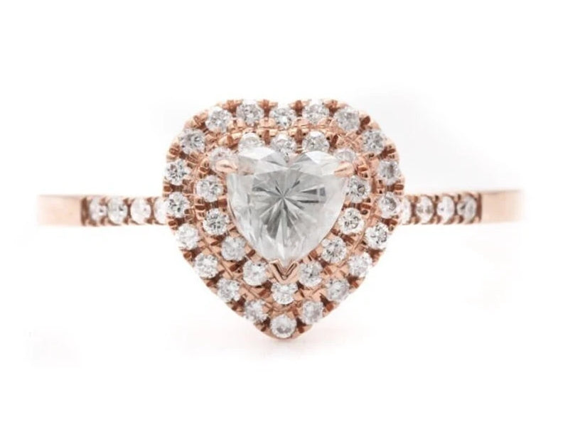 Heart Cut Diamond Engagement Ring ! Natural White Color Diamond ! Natural Diamond For Anniversary Ring ! Gift For Her ! Diamond Ring