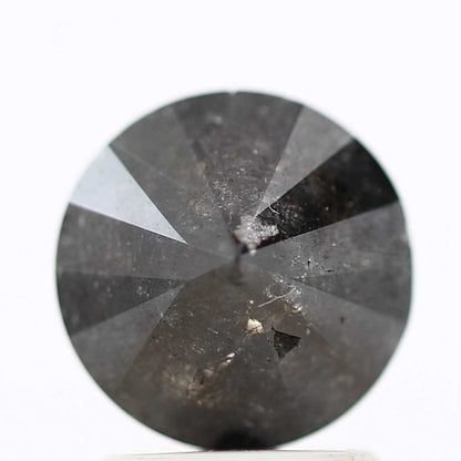 Salt And Pepper Diamond Fancy Gray Color 1.47 CT 7.50 x 4.00 MM Round Brilliant Cut Diamond ! Natural Loose Diamond ! Christmas Gift for Her