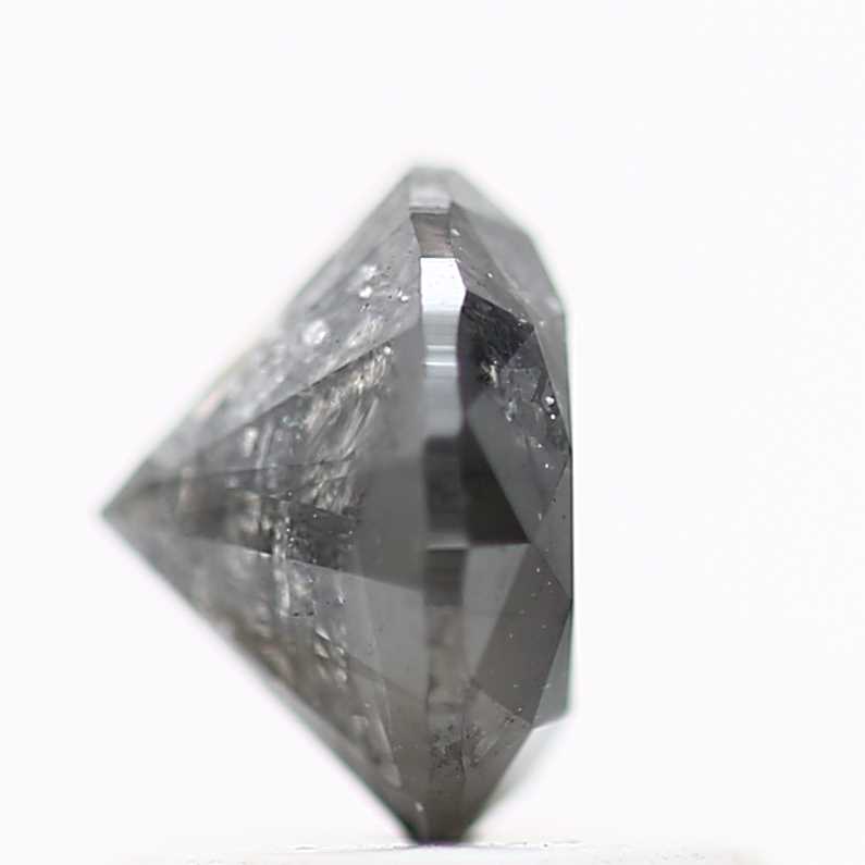 1 Carat Salt and Pepper Diamond Dark Gray Round Brilliant Cut Natural Loose Diamond