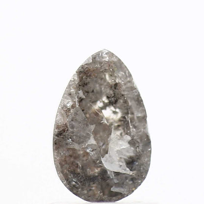 Salt and Pepper Diamond Fancy Gray Color 0.88 CT 7.75 x 4.95 x 2.53 MM Pear Cut Diamond! Natural Loose Diamond ! Christmas Gift for Her
