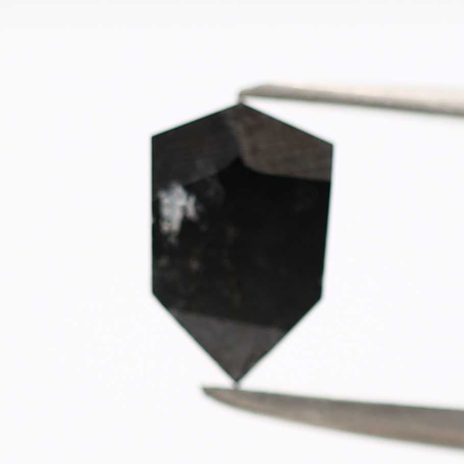 1.07 Ct Natural Black Shield Cut Loose Diamond for Jewelery