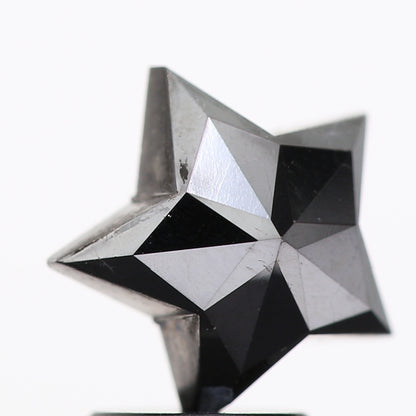 1.85 Ct Natural Black Star Cut Loose Diamond for Jewelery