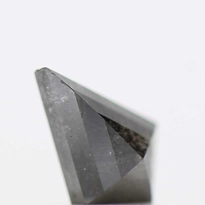salt and pepper diamond ! 0.62 Ct 7.40 X 5.10 X 2.88 MM natural gray shield loose diamond for engagement ring for her