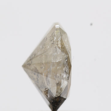 2.86 Carat Salt and Pepper Gray Round Brilliant Cut Natural Loose Diamond