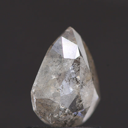 Salt and Pepper Diamond Fancy Gray Color 0.85 CT 7.40 x 5.60 x 2.51 MM Pear Cut Diamond! Natural Loose Diamond ! Christmas Gift for Her