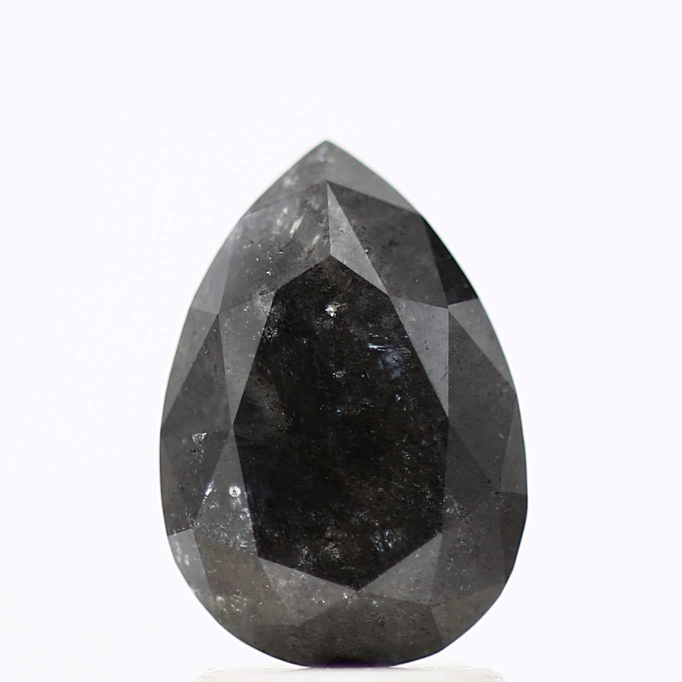 Salt and Pepper Diamond Fancy Gray Color 2.01 CT 10.12 x 7.01 x 4.23 MM Pear Cut Diamond! Natural Loose Diamond ! Christmas Gift for Her