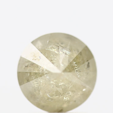 2.25 Carat Salt and Pepper Diamond Yellow Gray Round Brilliant Cut Natural Loose Diamond