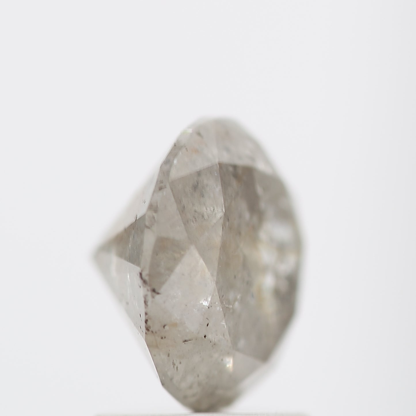 Natural Loose Round Salt And Pepper Diamond Fancy Grey Color 1.89 CT 7.50 x 4.90 MM Round Brilliant Cut Diamond ! Christmas Gift for Her