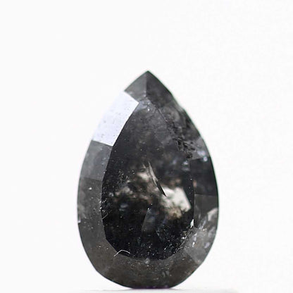 Salt and Pepper Diamond Fancy Gray Color 1.00 CT 7.30 x 4.74 x 3.30 MM Pear Cut Diamond! Natural Loose Diamond ! Christmas Gift for Her