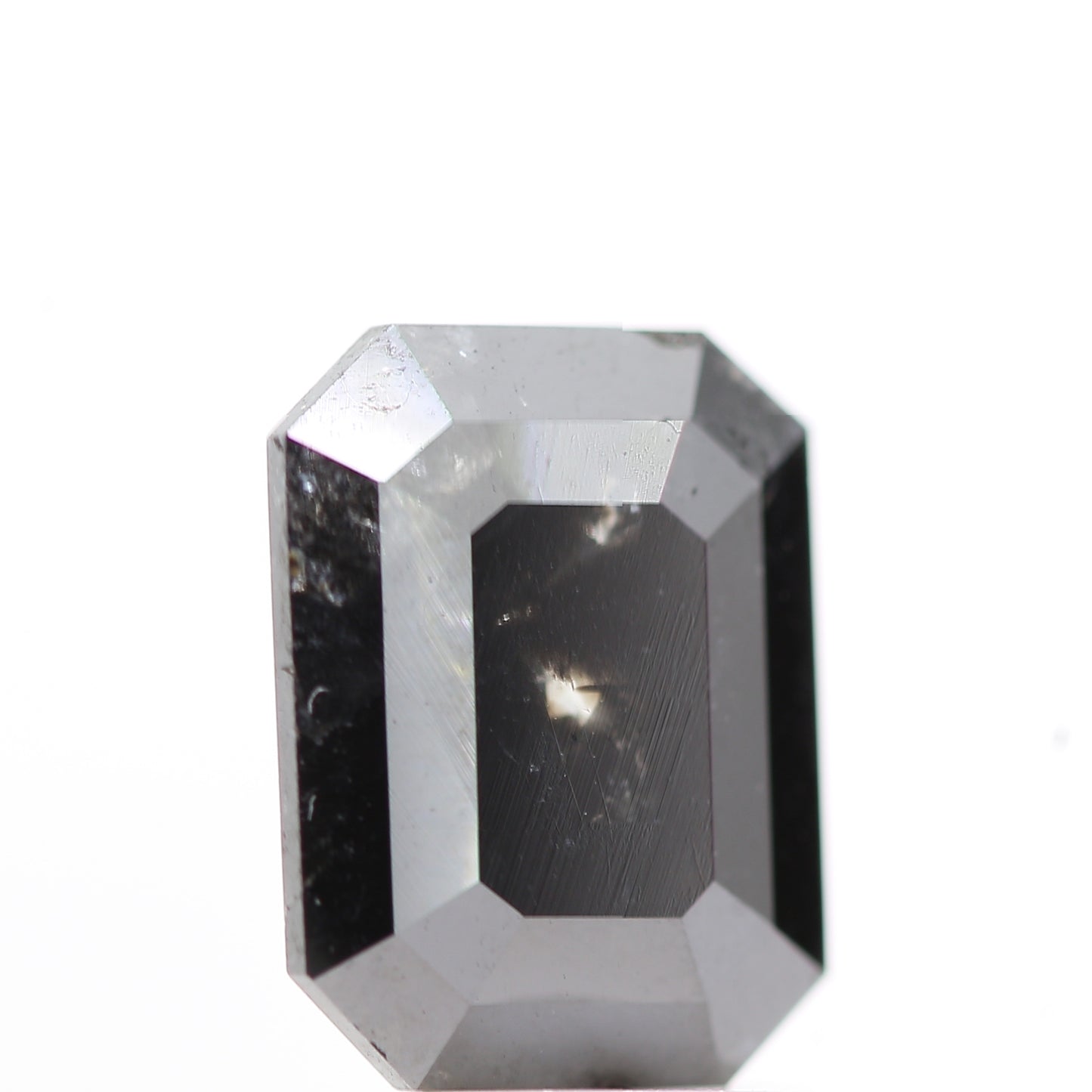 2.90 Carat Natural Black Emerald Full Cut Loose Diamond for Jewelery ( no color enhanced )