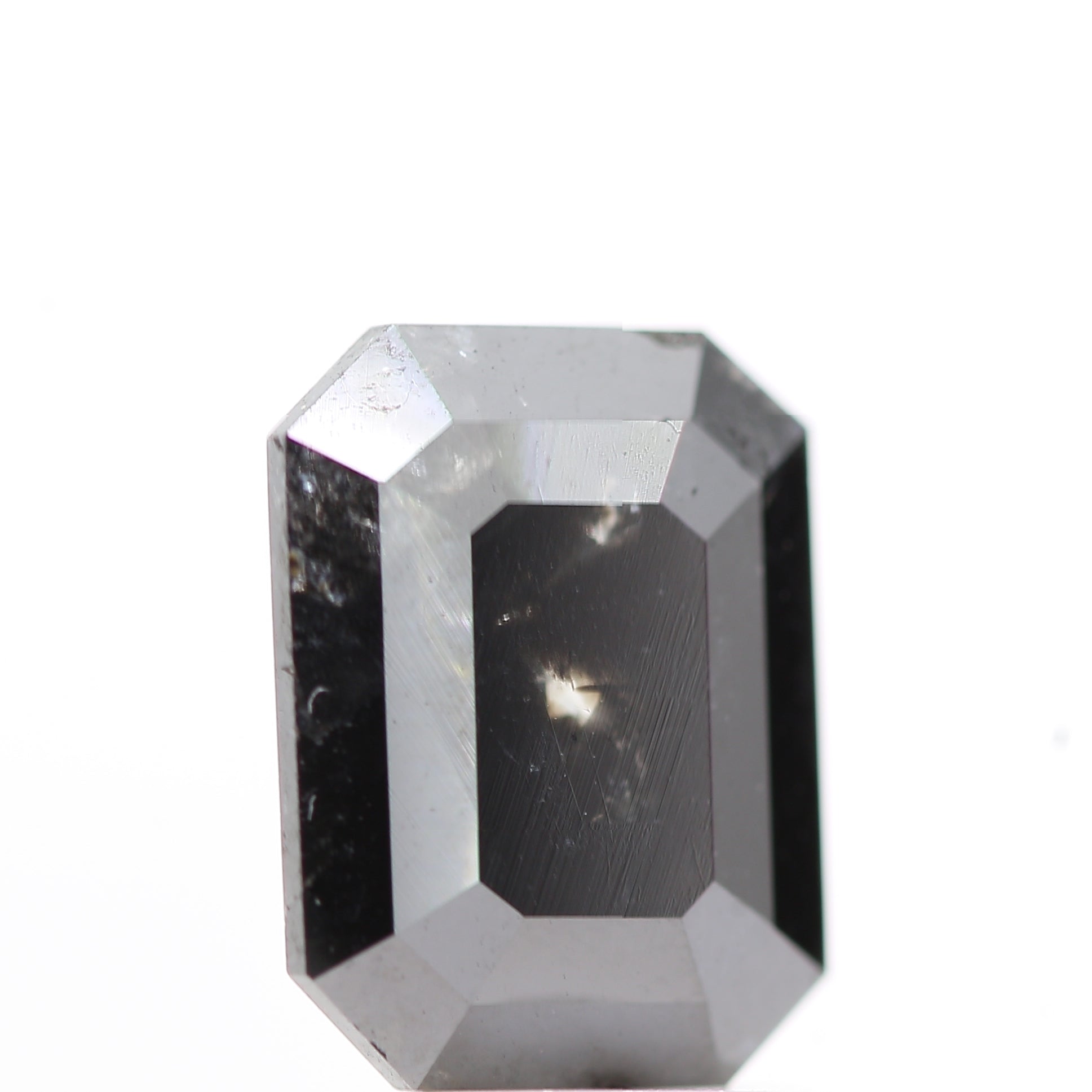 2.90 Carat Natural Black Emerald Full Cut Loose Diamond for Jewelery ( no color enhanced )