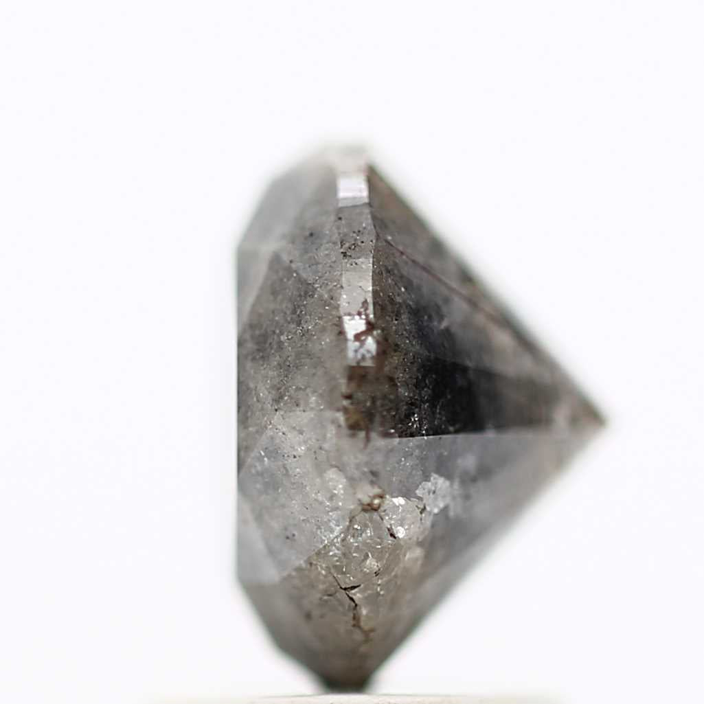 1.97 Carat Fancy Black Round Brilliant Cut Natural Loose Diamond