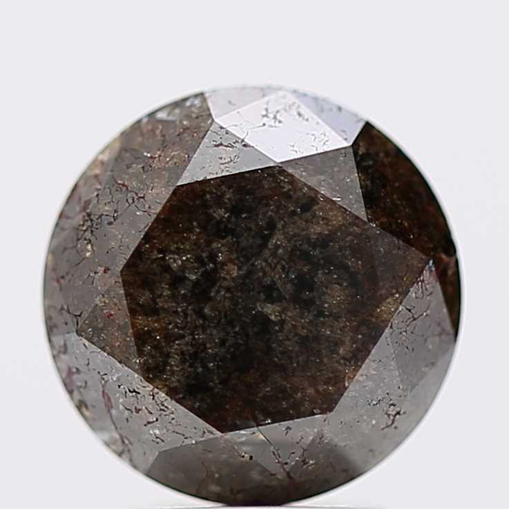 3.20 Carat Fancy Brown Round Shape Brilliant Cut Natural Loose Diamond