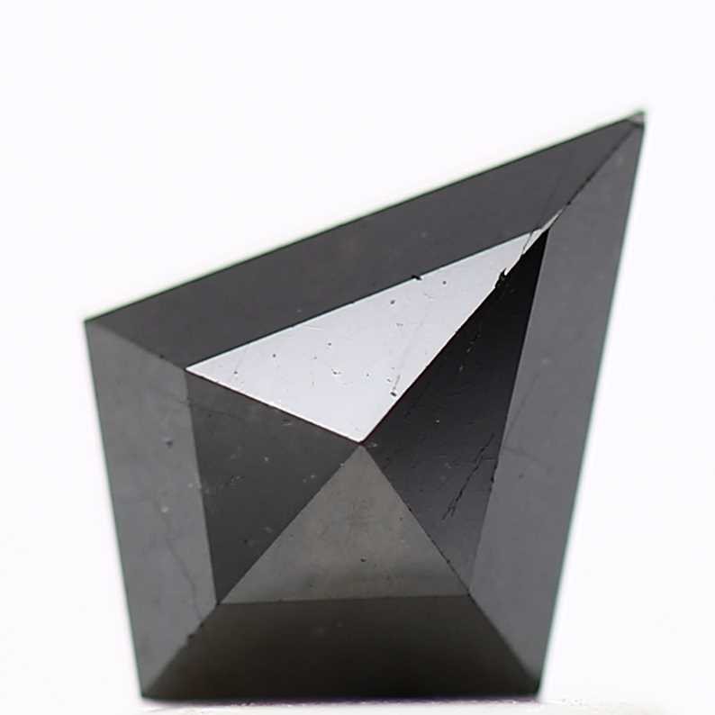 black diamond ! 0.73 Ct 8.10 x 6.10 x 2.50 MM natural black kite loose diamond for engagement ring for her